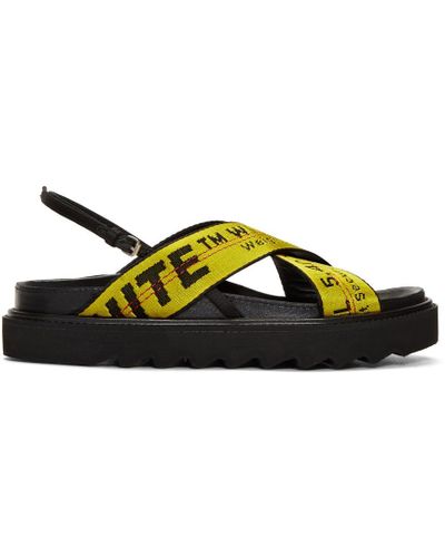 Off-White c/o Virgil Abloh Yellow Industrial Belt Sandals