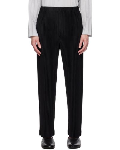 Homme Plissé Issey Miyake Homme Plissé Issey Miyake Black Monthly Colour August Trousers