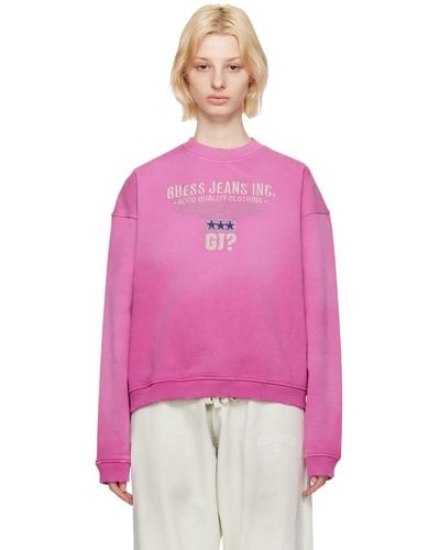 Guess USA Distressed Sweatshirt - Pink
