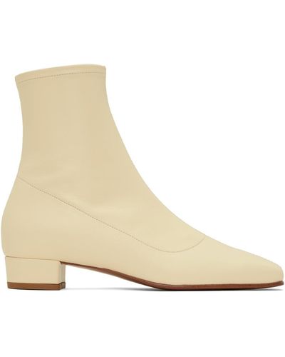 BY FAR Off-white Este Boots - Natural