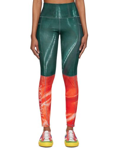 JW Anderson Green & Red Two Tone leggings