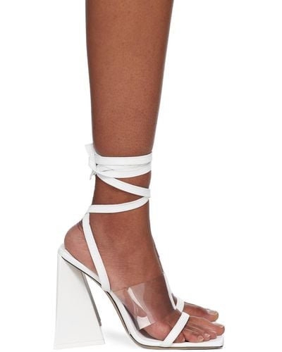 The Attico White Isa Heeled Sandals - Multicolour
