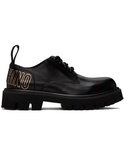 Moschino Black Combat Derbys