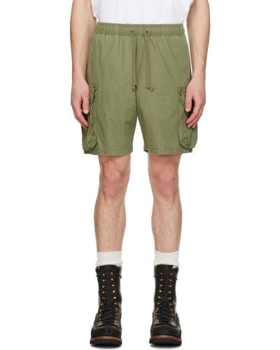John Elliott Garment-dyed Shorts - Green