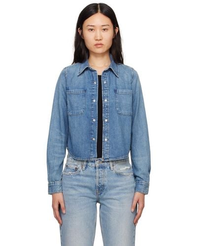 RE/DONE Blue Slim Denim Shirt