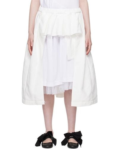 COMME DES GARÇON BLACK Comme Des Garçons Cutout Miniskirt - White