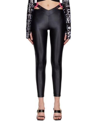 Versace Jeans Couture Black Shiny leggings