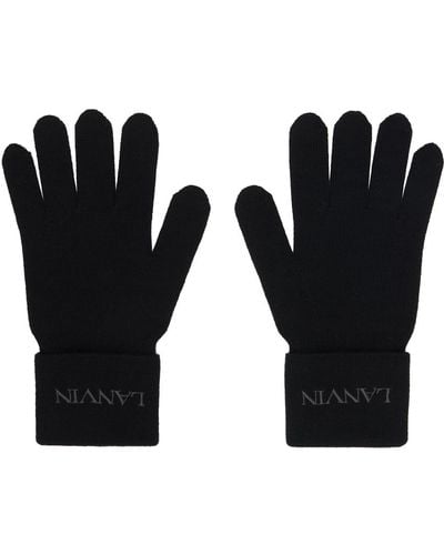 Lanvin Embroide Gloves - Black