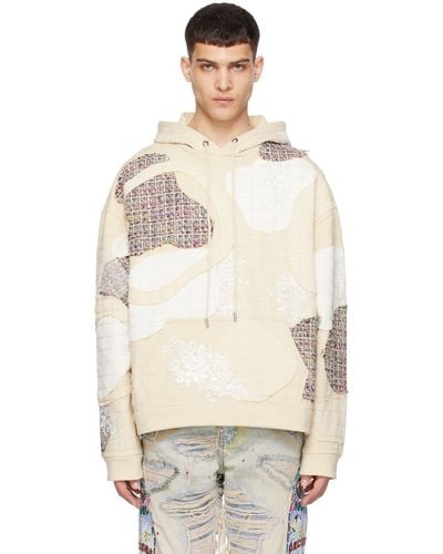 Who Decides War Panelled Hoodie - Natural