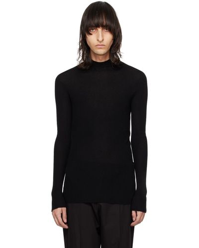 Rick Owens Lupetto リブ セーター - ブラック