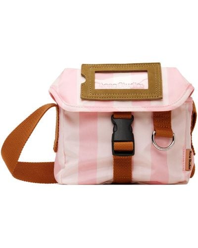 Acne Studios Pink & Off-white Mini Canvas Bag - Black