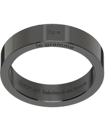 Le Gramme 'le 3 Grammes' Ribbon Ring - Grey