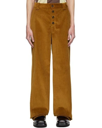 Commission Tan Shift Trousers - Yellow