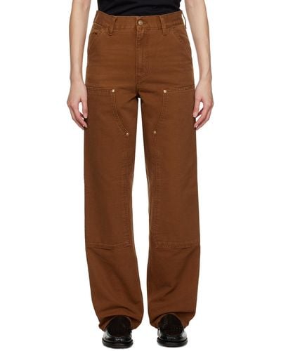 Carhartt Jean brun à empiècement aux genoux - Marron