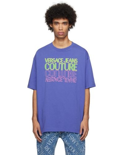 Versace Jeans Couture ブルー Upside Down Tシャツ