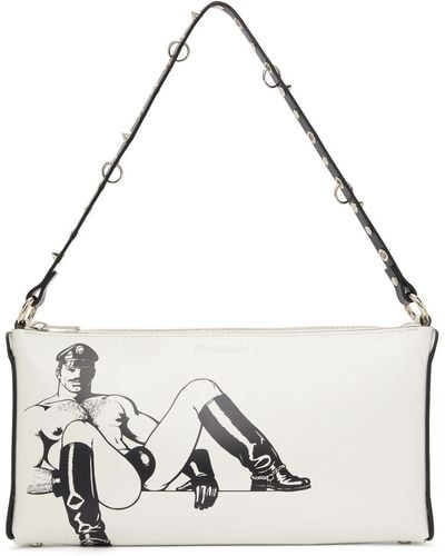 JW Anderson White Tom Of Finland Baguette Bag