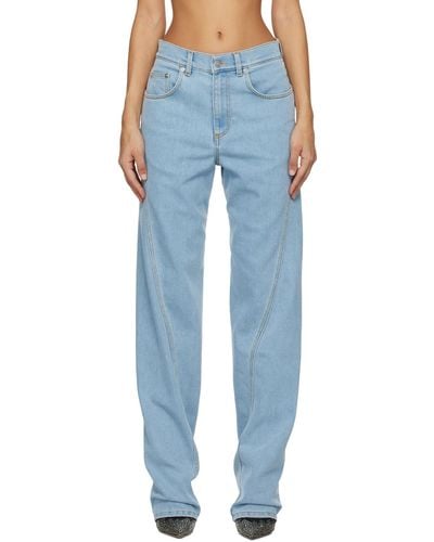 Mugler Blue Twisted Seam Jeans