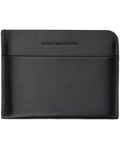 Dries Van Noten Leather Card Holder - Black
