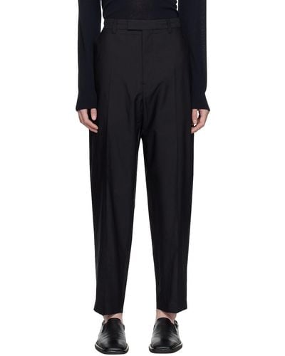 Lemaire Washed Trousers - Black