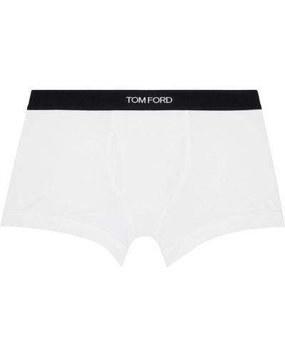 Tom Ford Boxer blanc à coupe classique - Noir