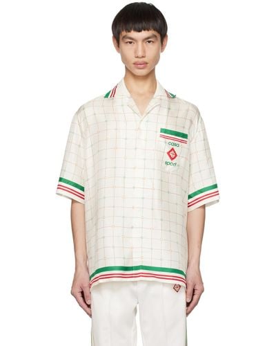 Casablancabrand Chemise blanche à carreaux tennis club - Multicolore