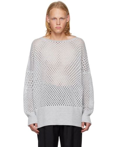 Sulvam Loose Neck Sweater - Grey