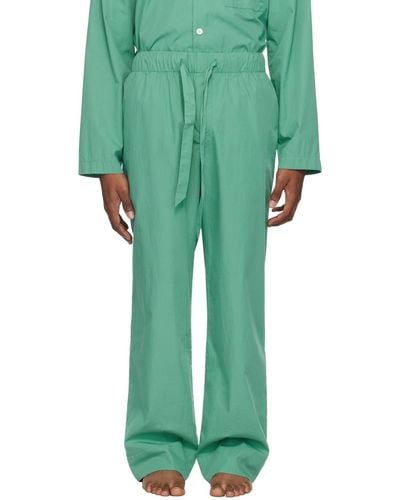 Tekla Drawstring Pajama Pants - Green