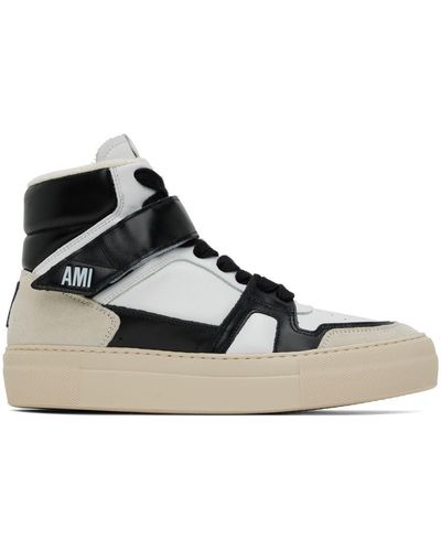 Ami Paris Black & White Adc High Top Sneakers