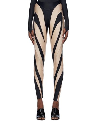 Thierry Mugler - Leggings with mesh inserts and cuffs 21W1PA0333842 - buy  with Latvia delivery at Symbol