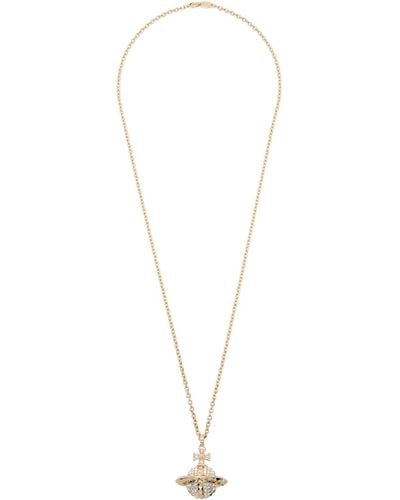 Vivienne Westwood Gold Mayfair Large Orb Pendant Necklace - Black
