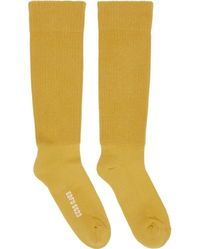 Rick Owens Yellow Thick Socks