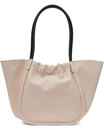Proenza Schouler Off-white Large Ruched Bag - Natural