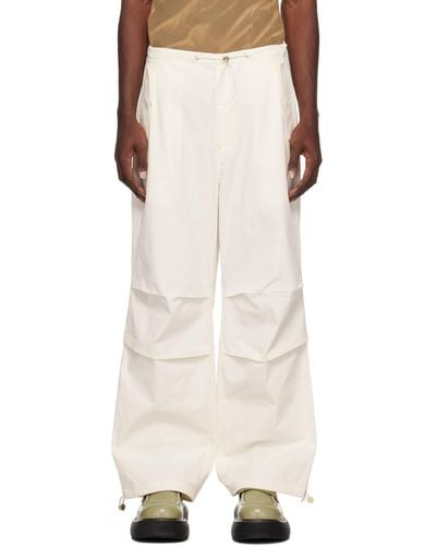Dion Lee Beige toggle Parachute Trousers - Natural