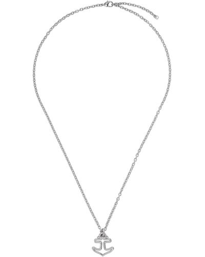 A.P.C. . Silver Ancre Necklace - Multicolour