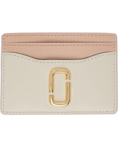 Marc Jacobs Pink & Off-white 'the Utility Snapshot' Card Holder - Black