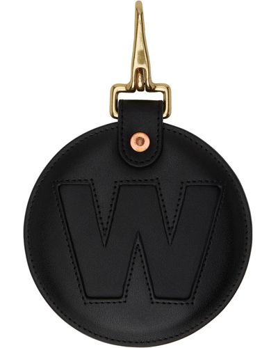Walter Van Beirendonck Porte-clés noir à logo gaufré