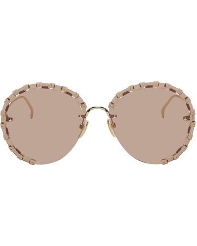 Chloé Gold Braided Sunglasses - Black