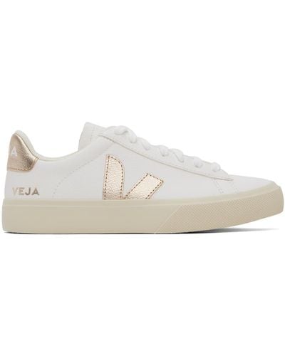 Veja White Campo Chromefree Leather Trainers - Black