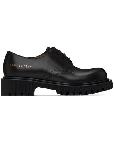 Common Projects Black Leather Derbys