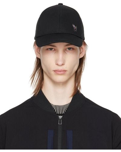 PS by Paul Smith Black Zebra Logo Baseball Cap