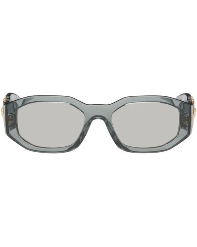 Versace Grey Medusa biggie Sunglasses - Black