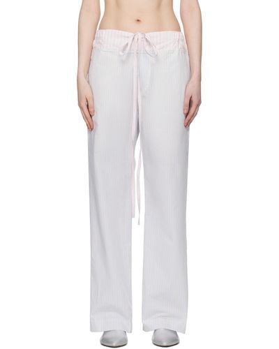 Edward Cuming Patchwork Trousers - White
