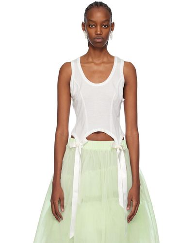 Simone Rocha White Easy Tank Top