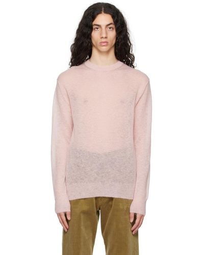 AURALEE Crewneck Sweater - Pink