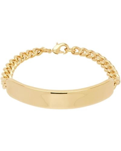 A.P.C. . Gold Darwin Curb Chain Bracelet - Black