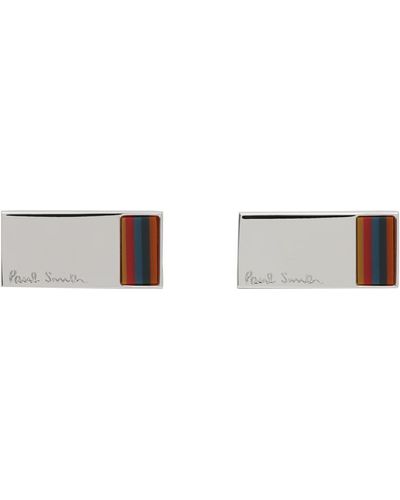 Paul Smith Bright Stripe Cuff Links - Black