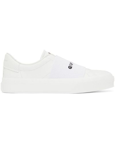 Givenchy White City Court Slip-on Sneakers - Black