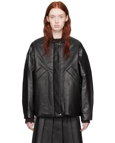 Kassl Oversized Bomber Jacket - Black