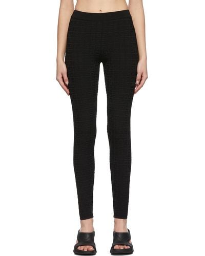 Givenchy Black Stretch Knit Patched Leggings M Givenchy | The Luxury Closet