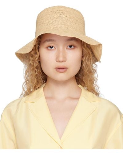 Max Mara Tan Blanc Hat - Natural